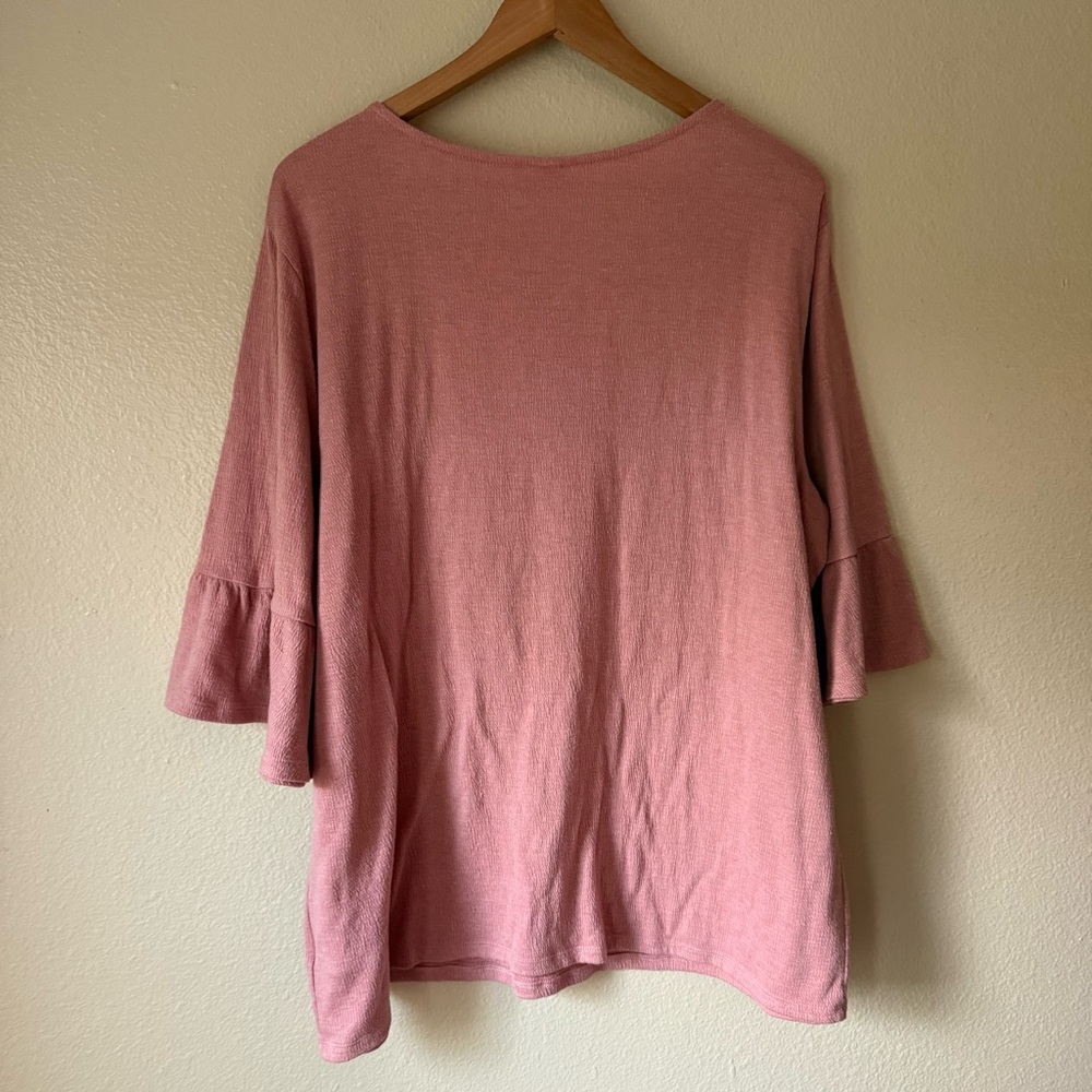 ❇️Old Navy Dusty Rose Ruffle Sleeve Top 2 for $22❇️ - Picture 4 of 4
